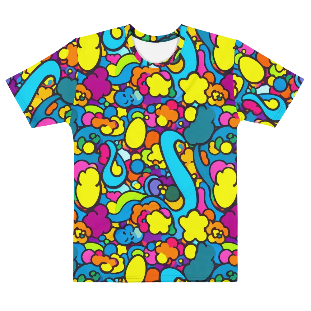 Pop Playland on Men's Cotton Crew Neck T-Shirt — Front