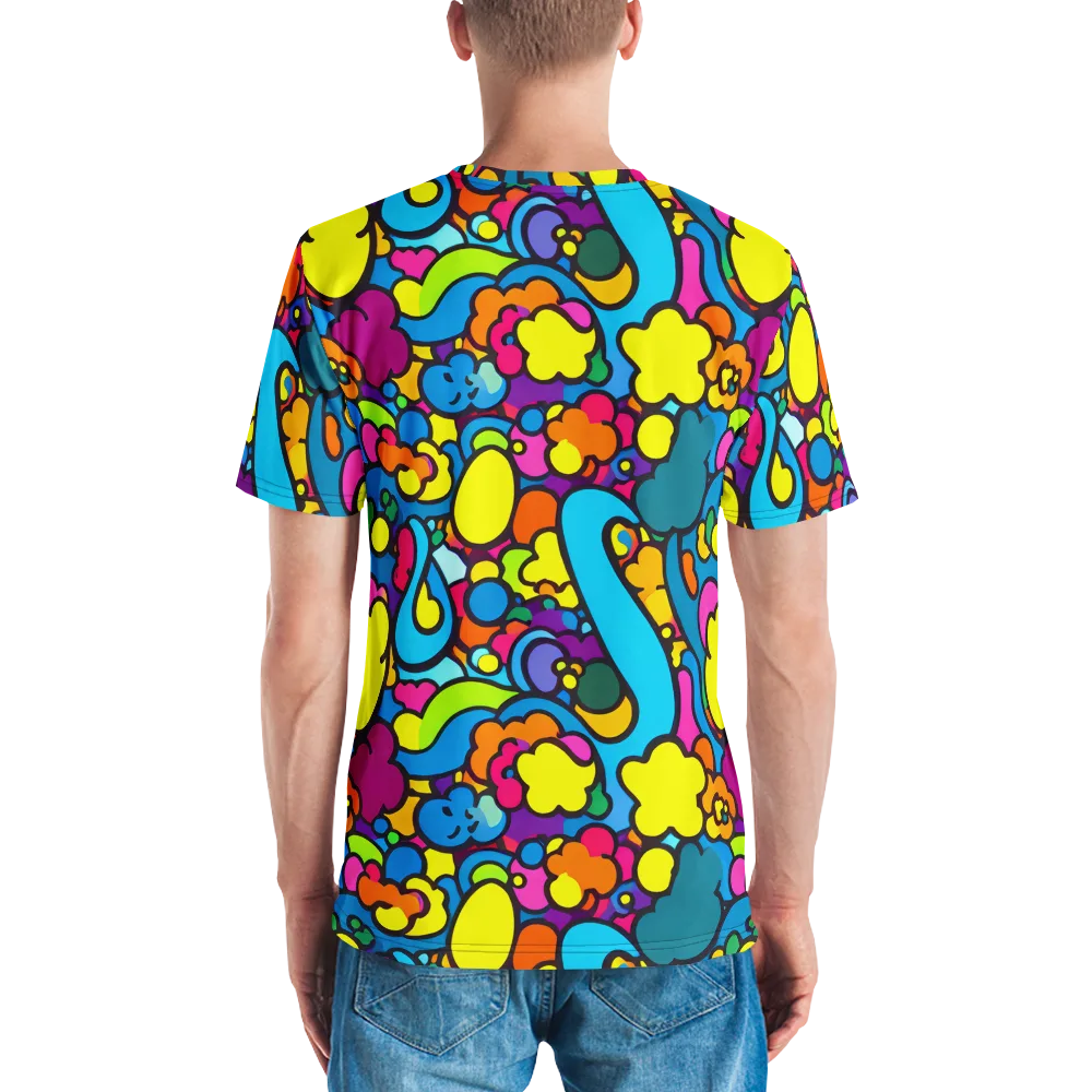 Pop Playland on Men's Crew Neck T-Shirt — Back