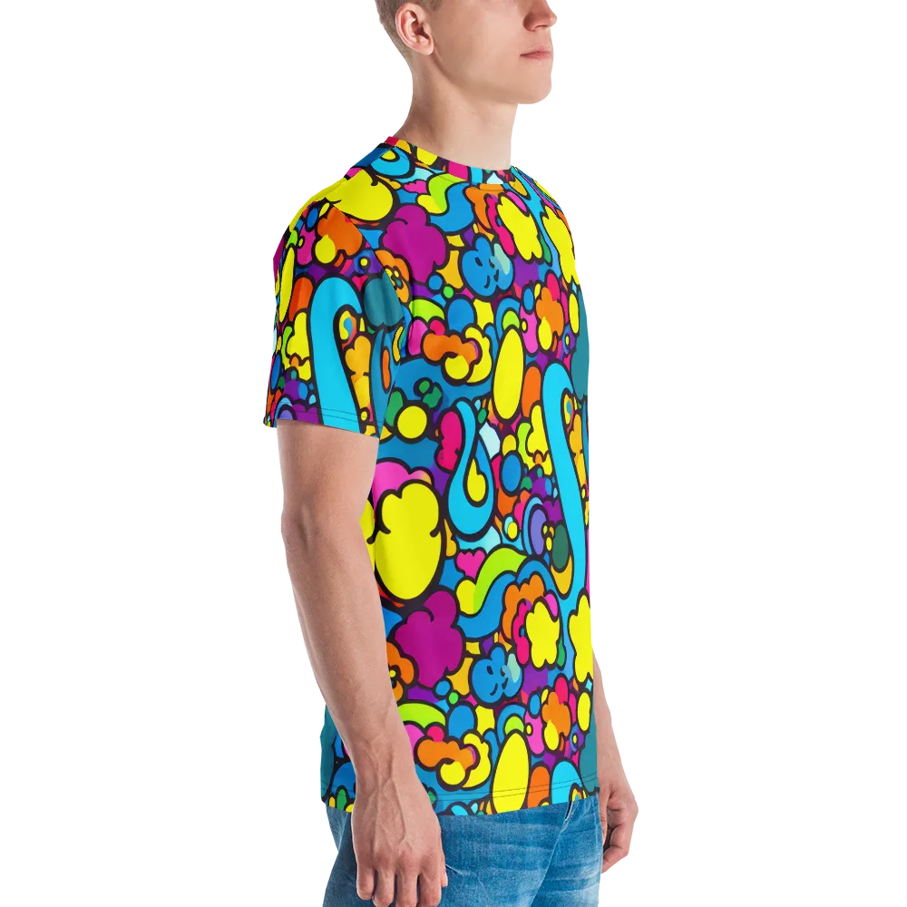 Pop Playland on Men's Crew Neck T-Shirt — Right