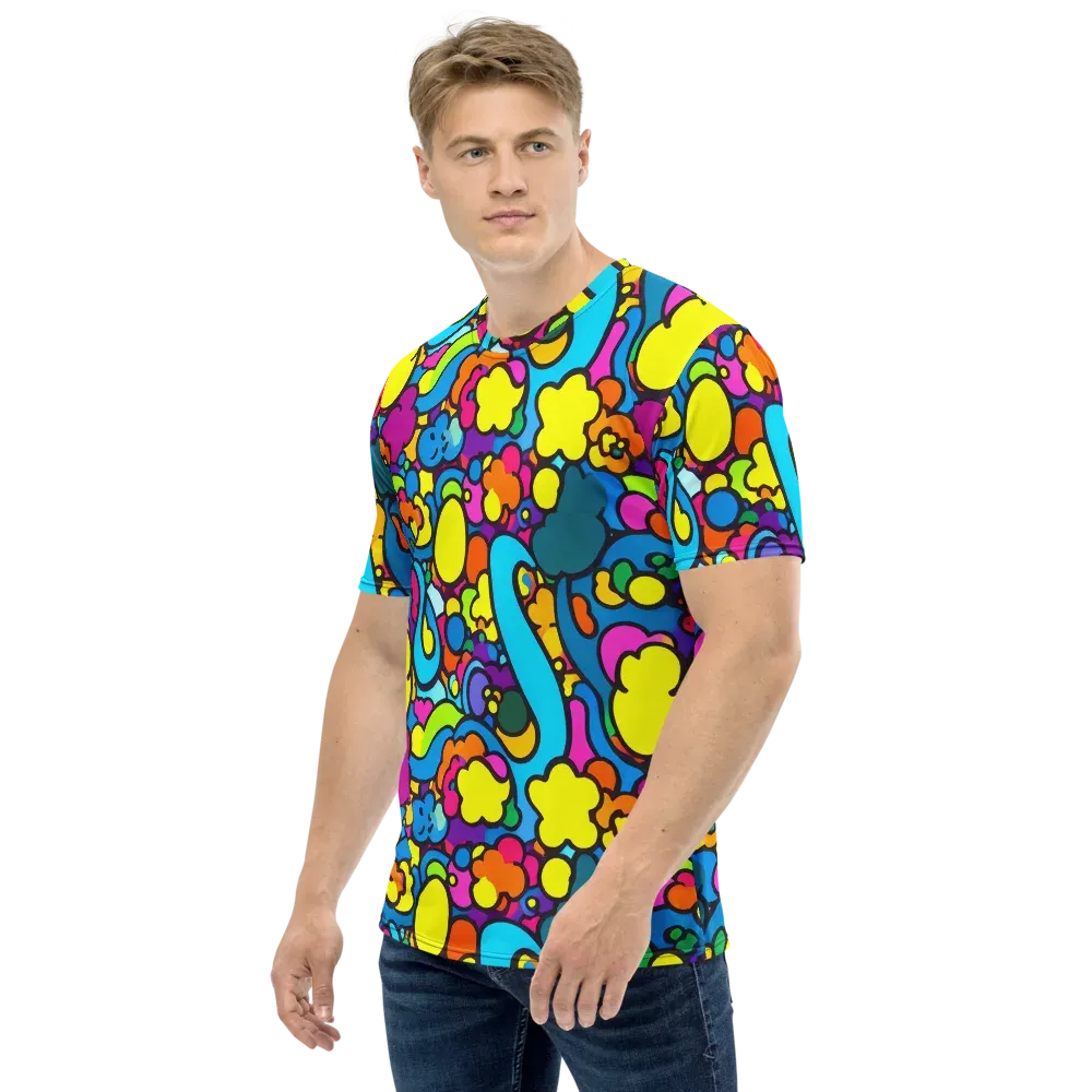 Pop Playland on Men's Crew Neck T-Shirt — Left