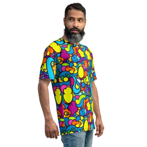 Pop Playland on a Men's Crew Neck T-Shirt