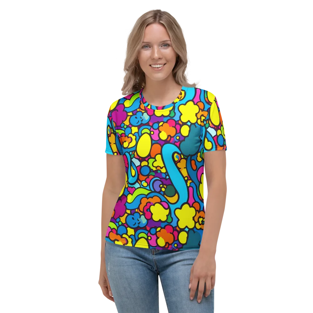 Pop Playland on Women's Crew Neck T-Shirt — Front