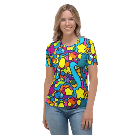 Pop Playland on a Women's Crew Neck T-Shirt