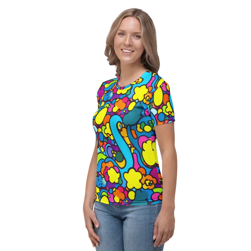 Pop Playland on Women's Crew Neck T-Shirt — Left