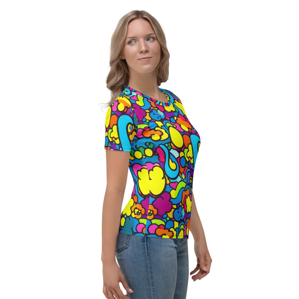 Pop Playland on Women's Crew Neck T-Shirt — Right