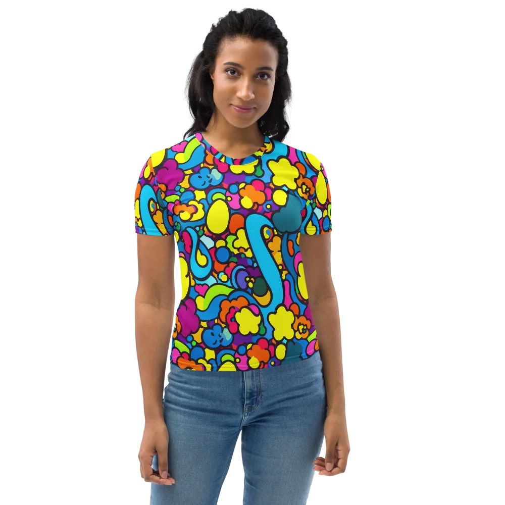 Pop Playland on Women's Crew Neck T-Shirt — Front