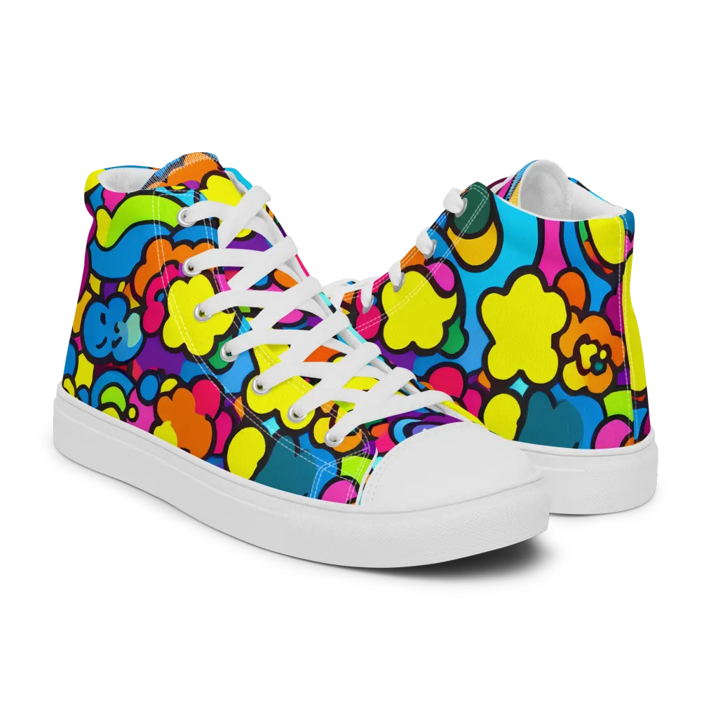 Pop Playland on Women's High Top Canvas Shoes — Right
