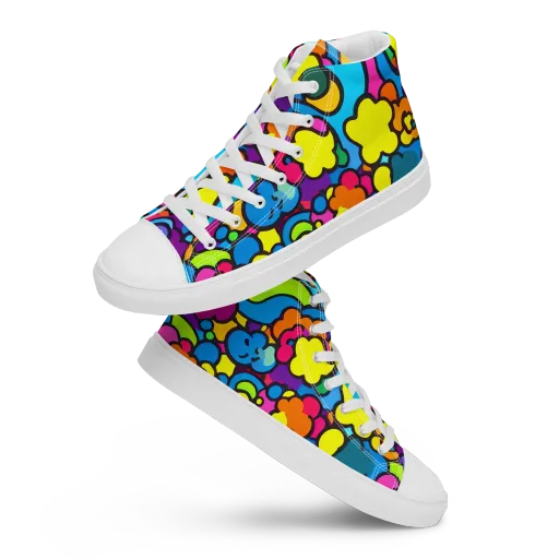 Pop Playland on a Women's High Top Canvas Shoes