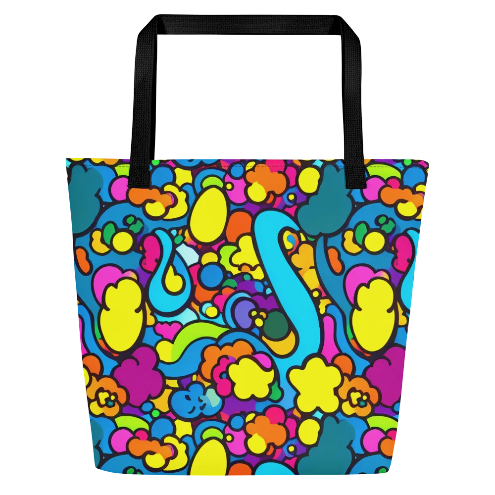 Pop Playland on Large Tote Bag W/ Pocket — Front