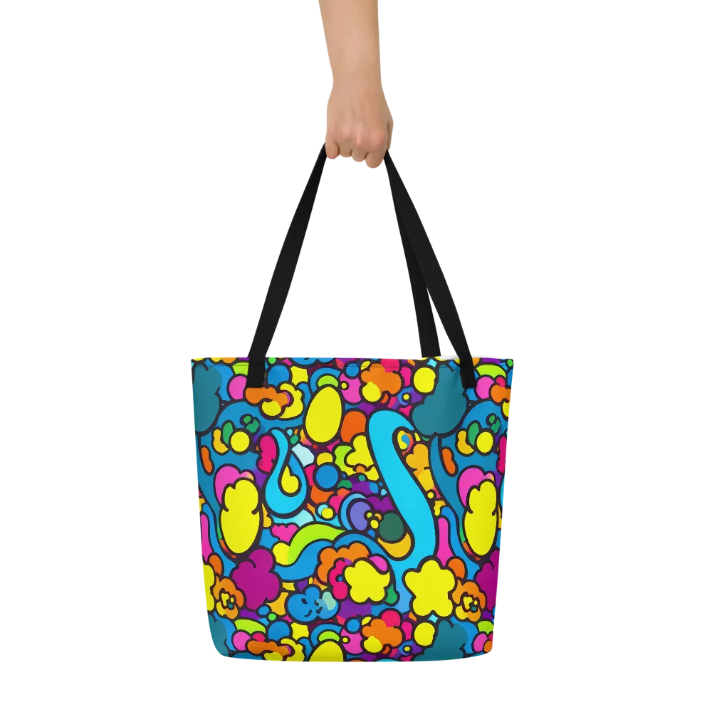 Pop Playland on Large Tote Bag W/ Pocket — Front