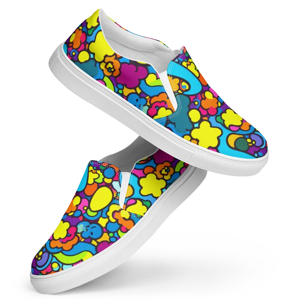 Pop Playland on Women's Slip-On Canvas Shoes — Front