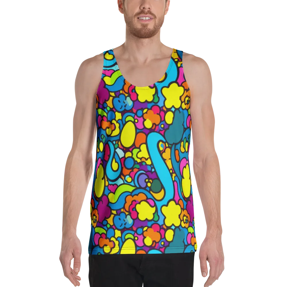 Pop Playland on Men's Tank Top — Front