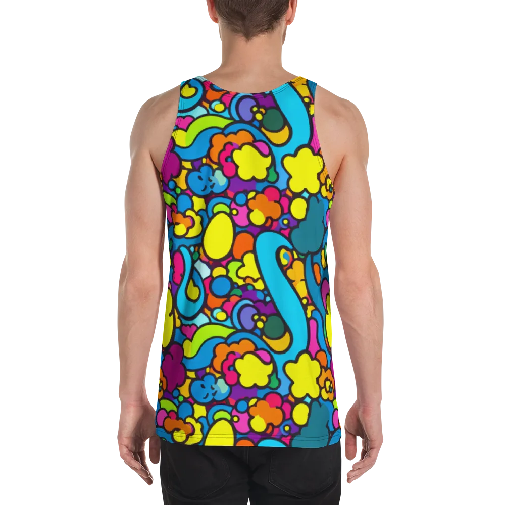 Pop Playland on Men's Tank Top — Back