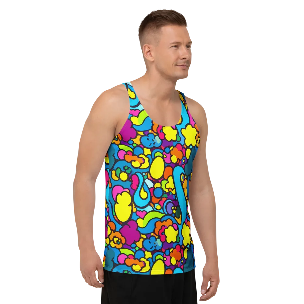 Pop Playland on Men's Tank Top — Right Front