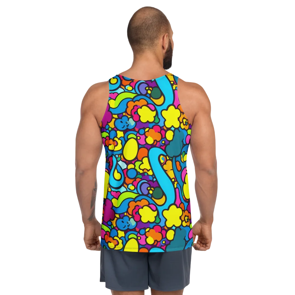 Pop Playland on Men's Tank Top — Back