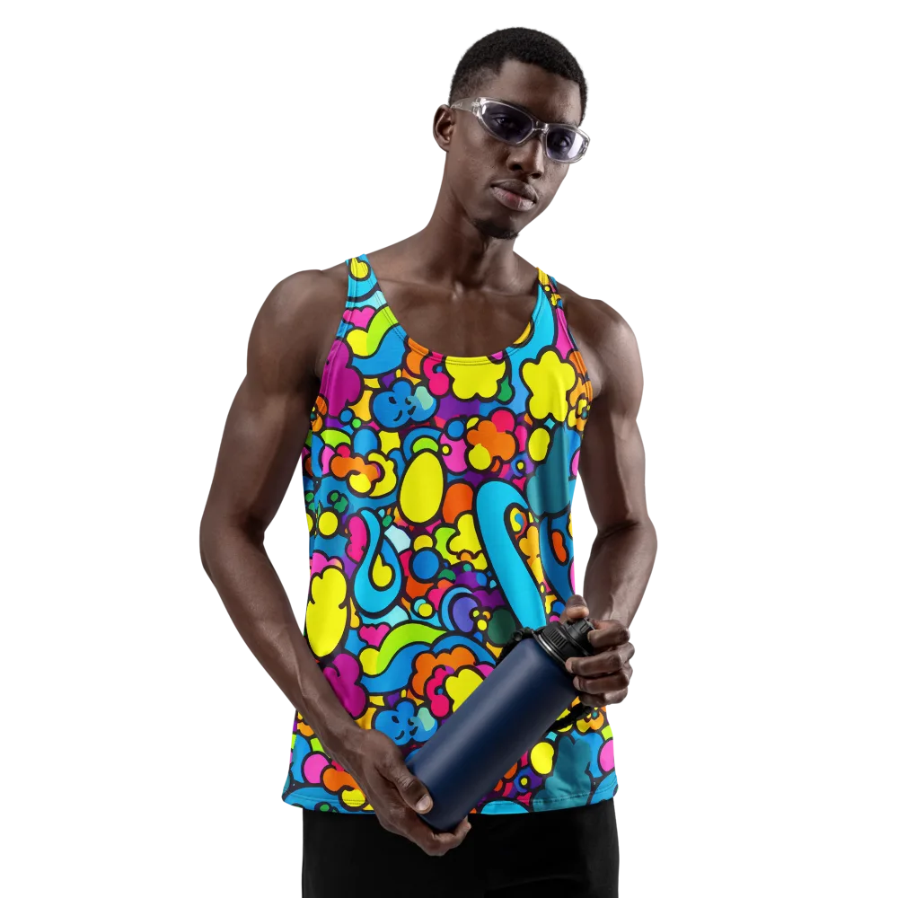 Pop Playland on Men's Tank Top — Front