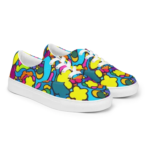 Pop Playland on a Men's Lace-Up Canvas Shoes