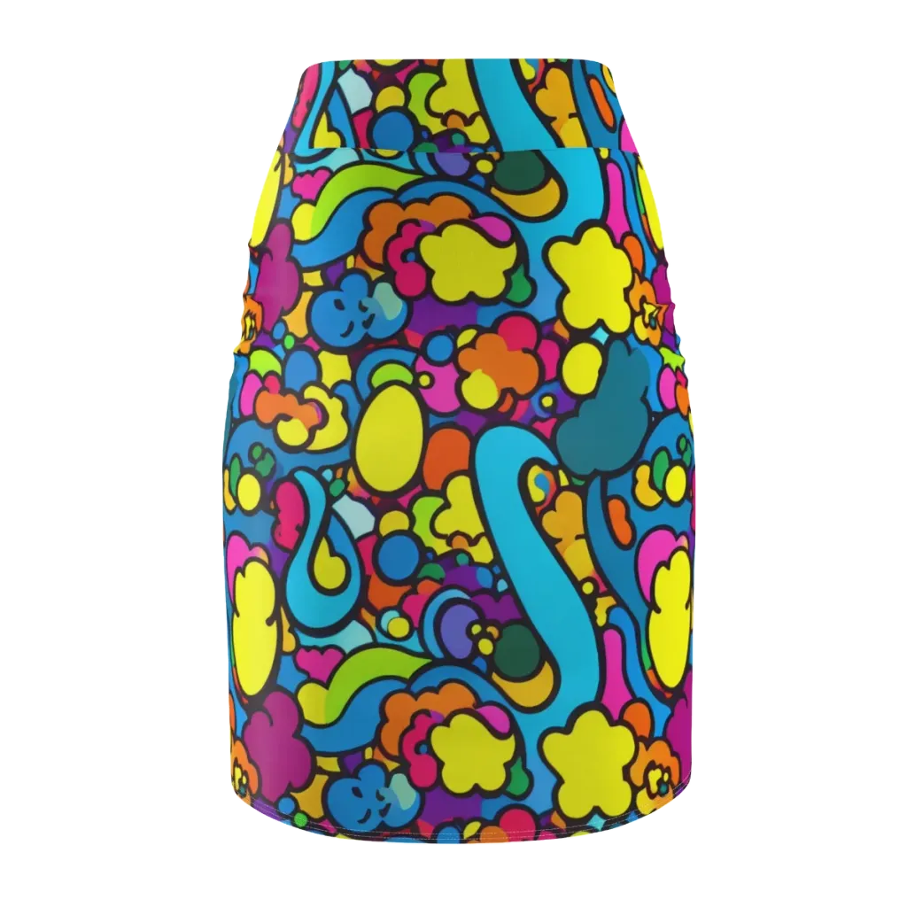 Pop Playland on Pencil Skirt — Back