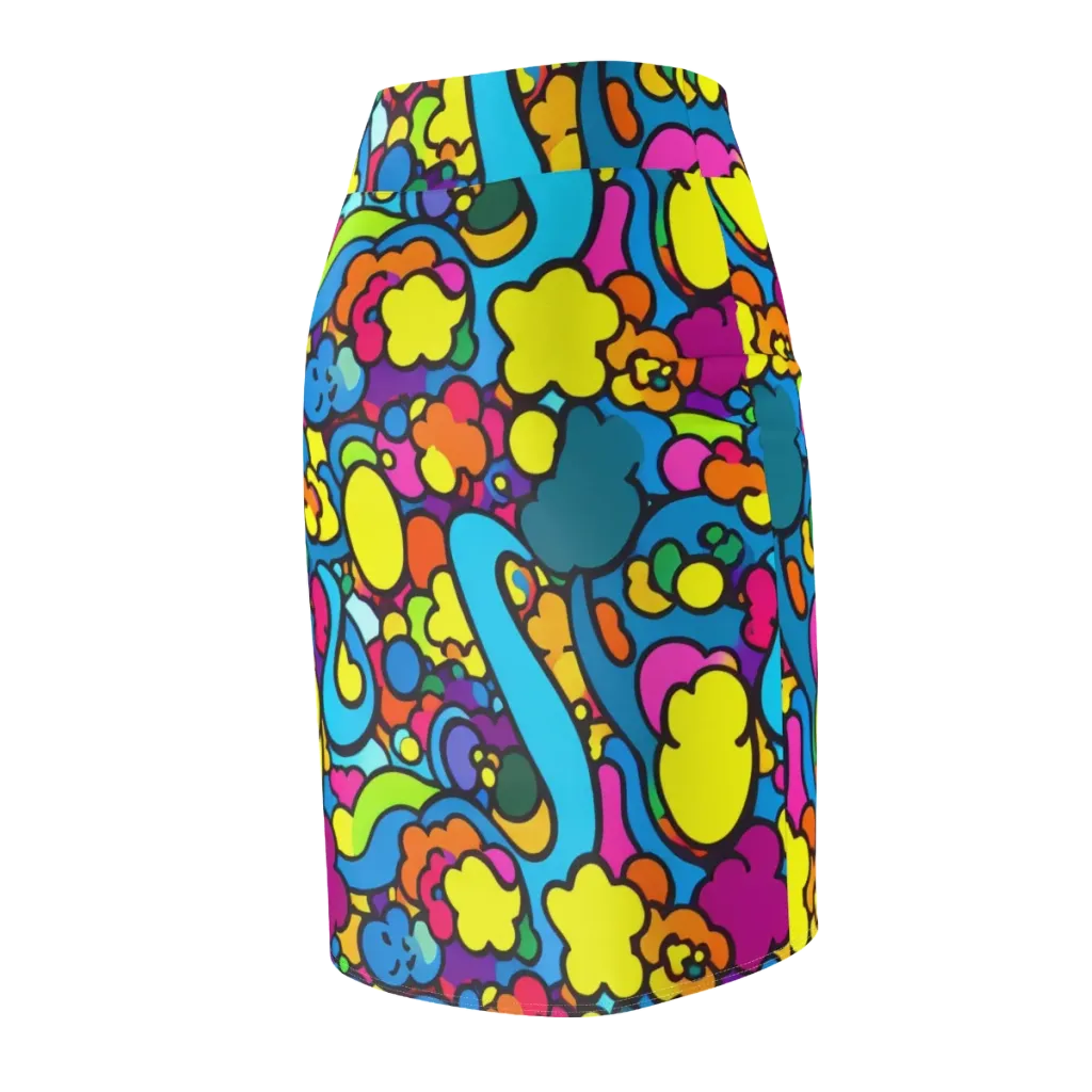 Pop Playland on Pencil Skirt — Back Side
