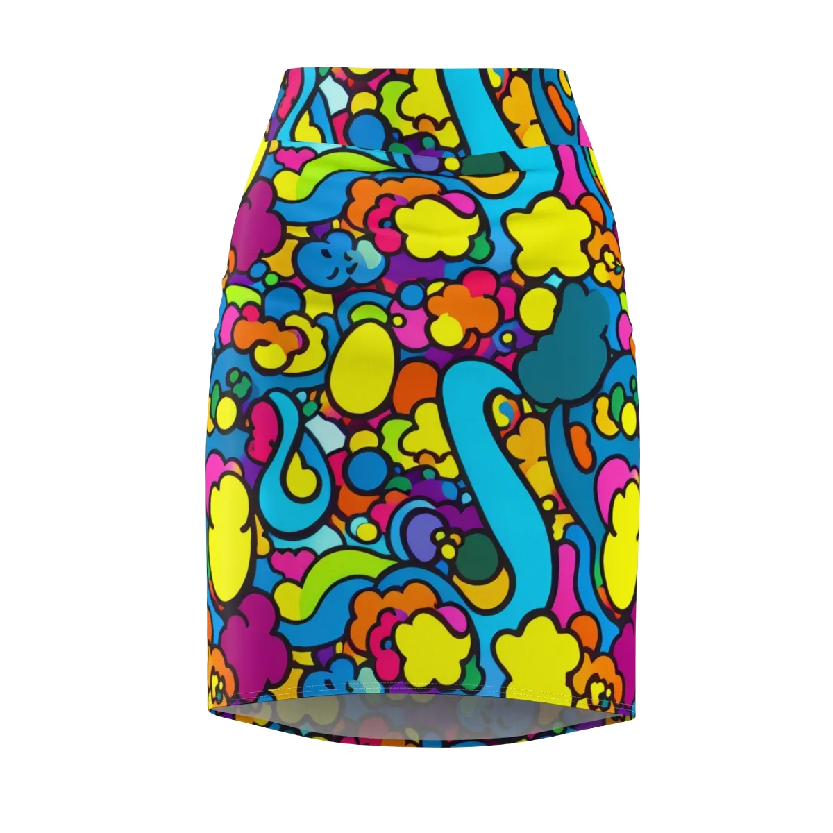 Pop Playland on Pencil Skirt — Front