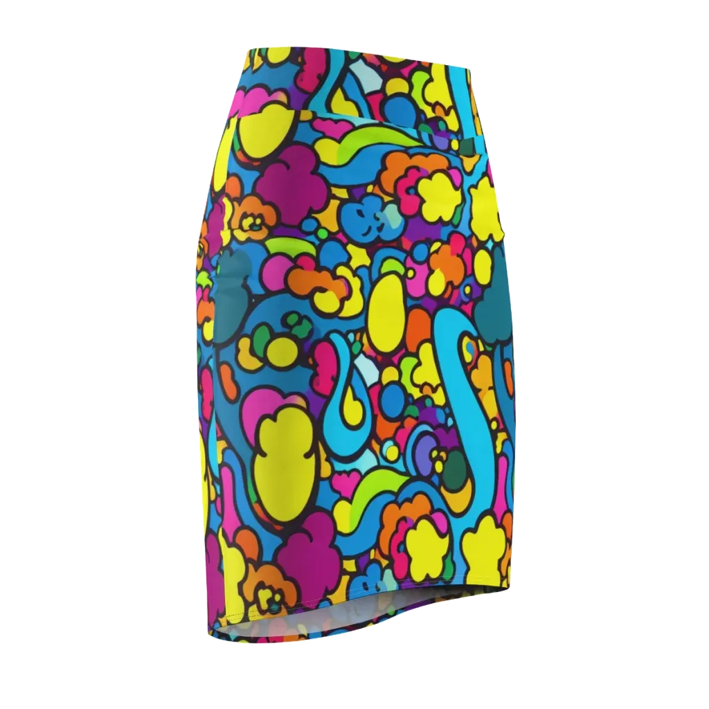 Pop Playland on Pencil Skirt — Front Side