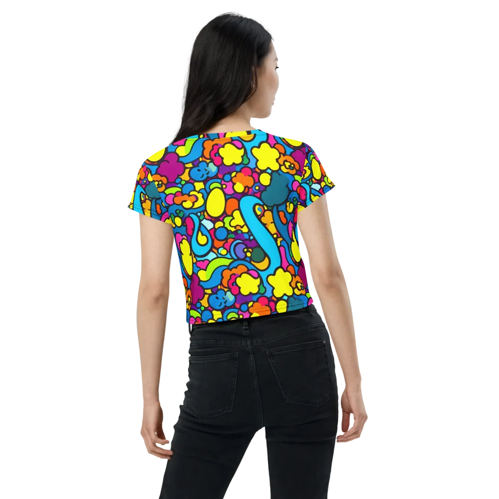 Pop Playland on Crop Tee — Back