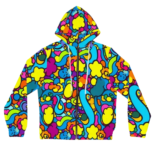 Pop Playland on a Women's Full-Zip Hoodie
