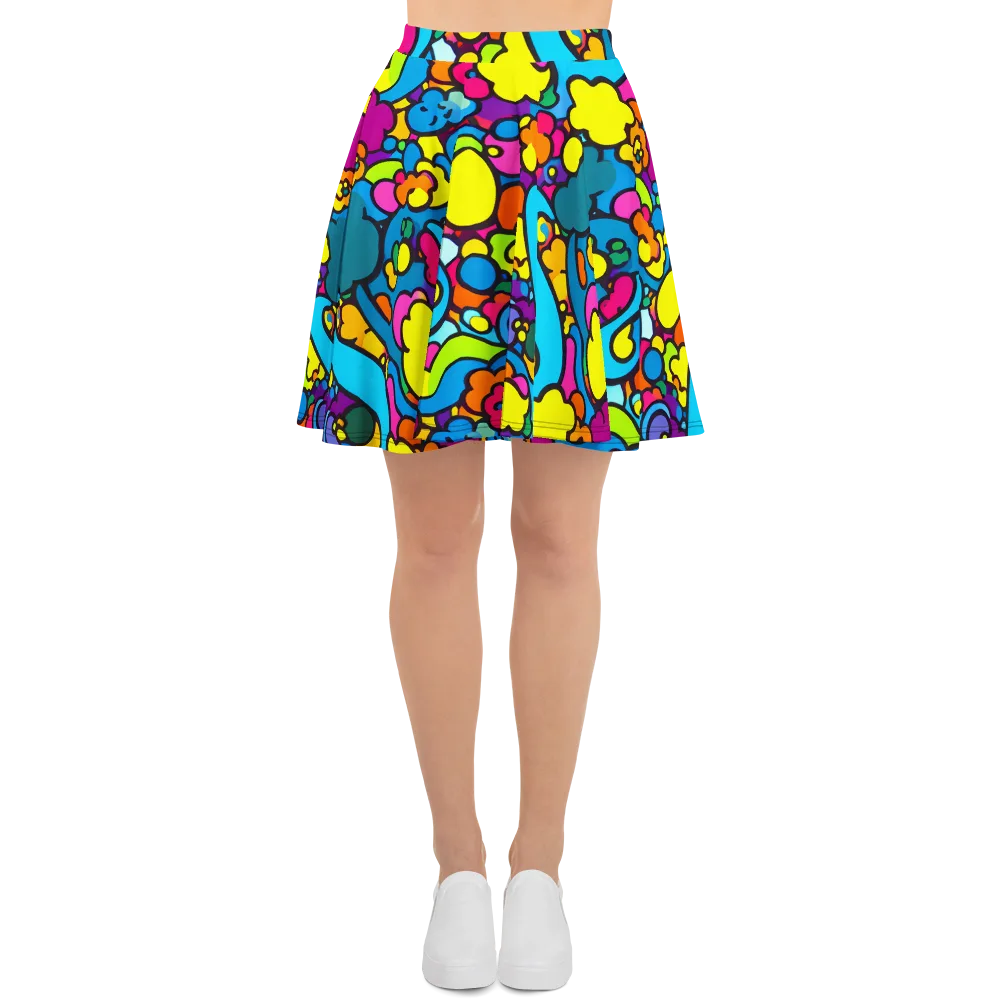 Pop Playland on Skater Skirt — Front