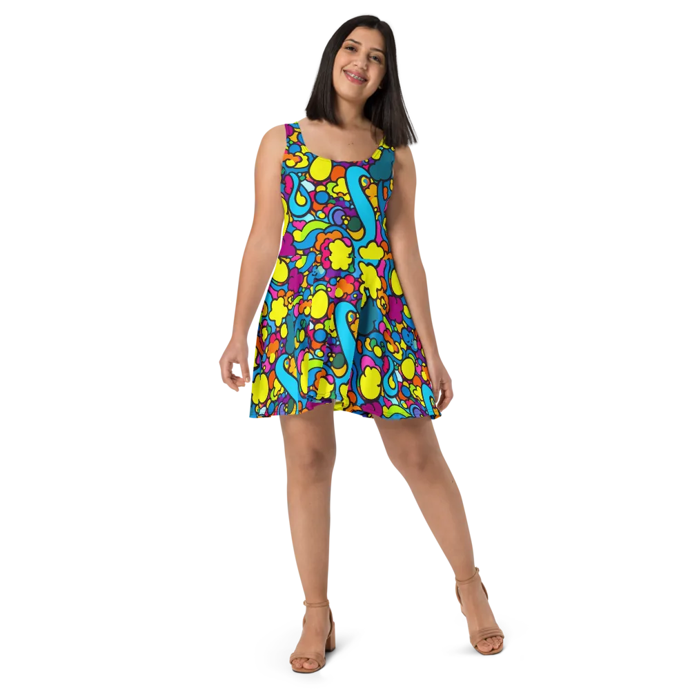 Pop Playland on Skater Dress — Front