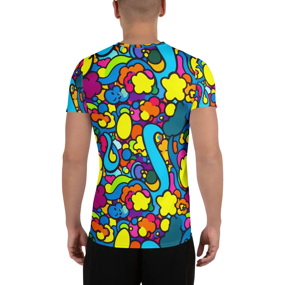 Pop Playland on Men's Athletic T-Shirt — Back