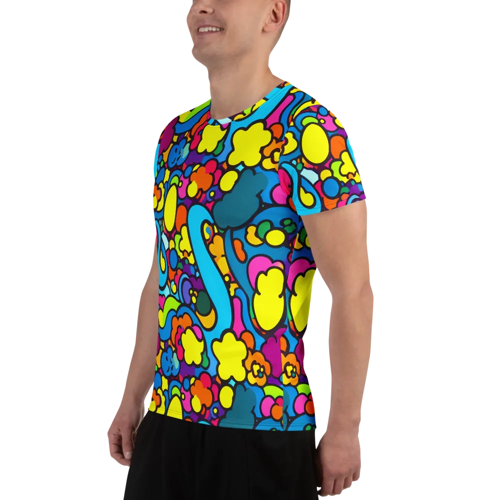 Pop Playland on Men's Athletic T-Shirt — Left