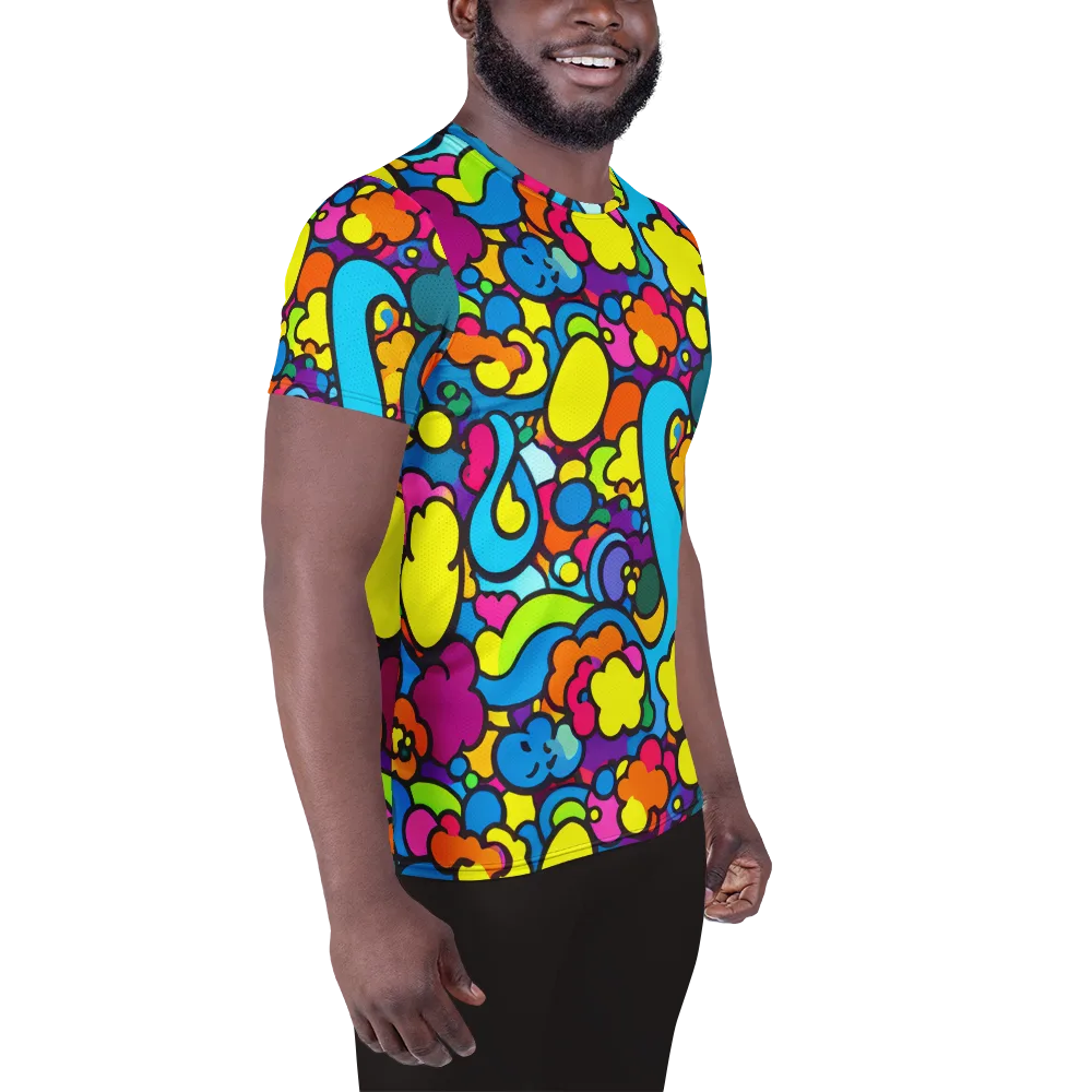 Pop Playland on Men's Athletic T-Shirt — Right