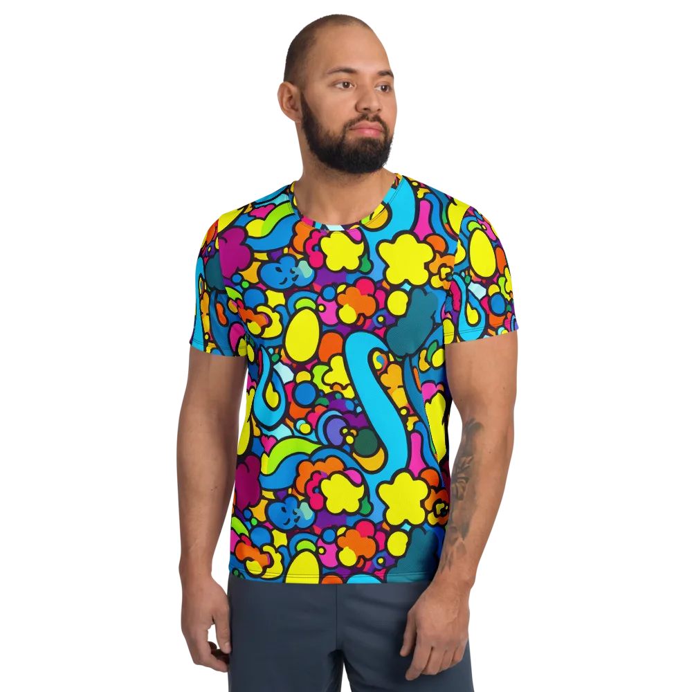Pop Playland on Men's Athletic T-Shirt — Front