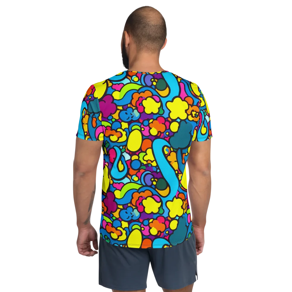Pop Playland on Men's Athletic T-Shirt — Back