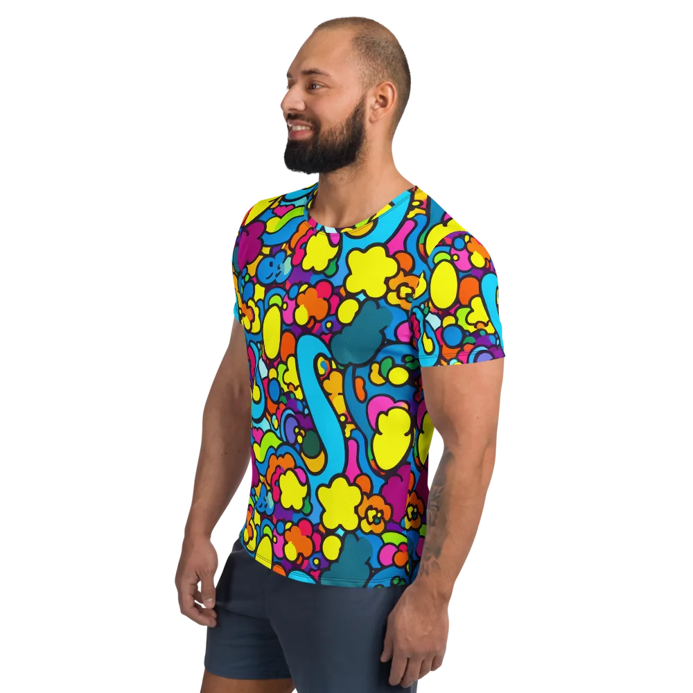 Pop Playland on Men's Athletic T-Shirt — Left