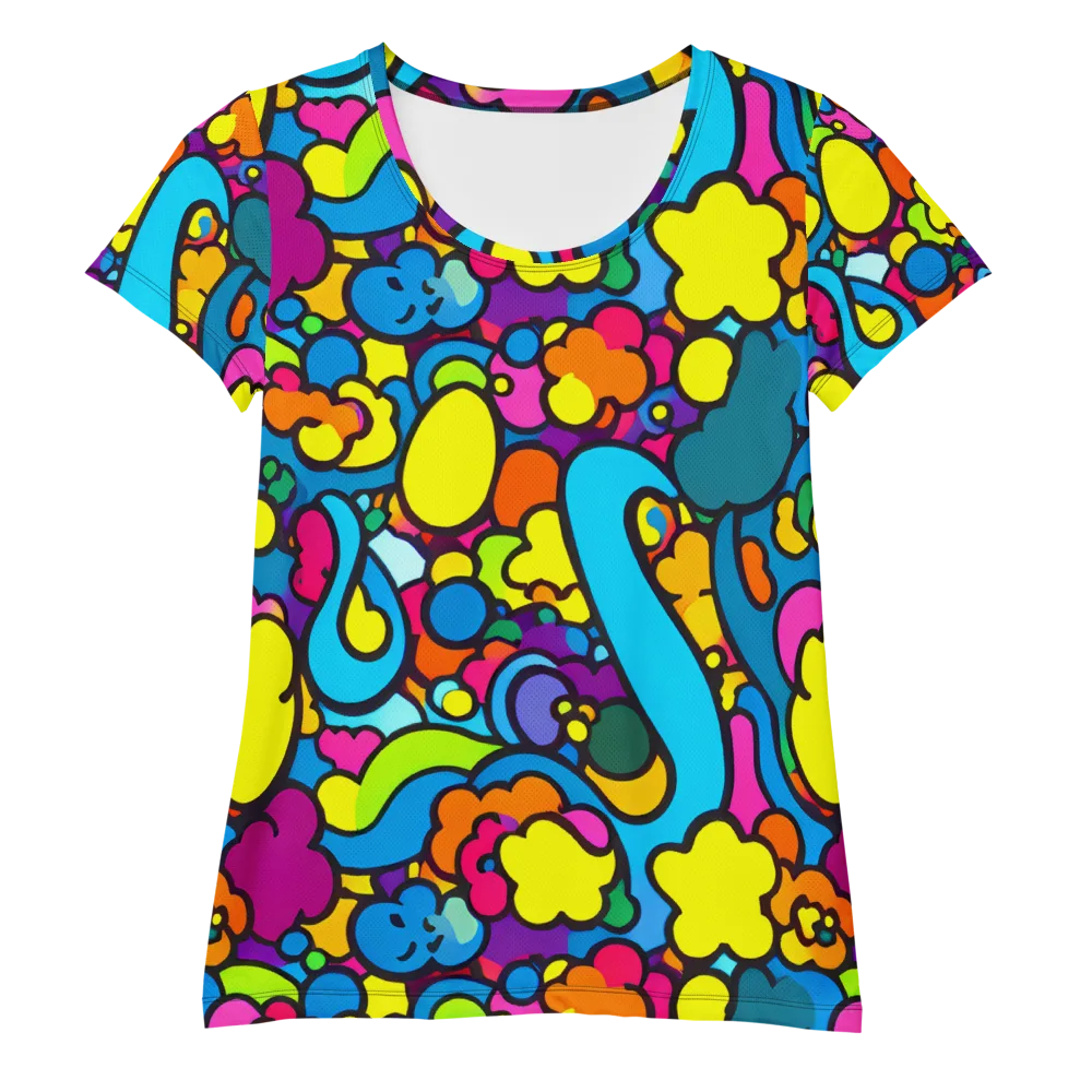 Pop Playland on Women's Athletic T-Shirt — Front