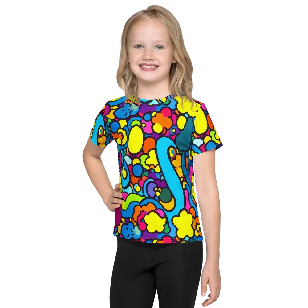Pop Playland on Kids Crew Neck T-Shirt — Front