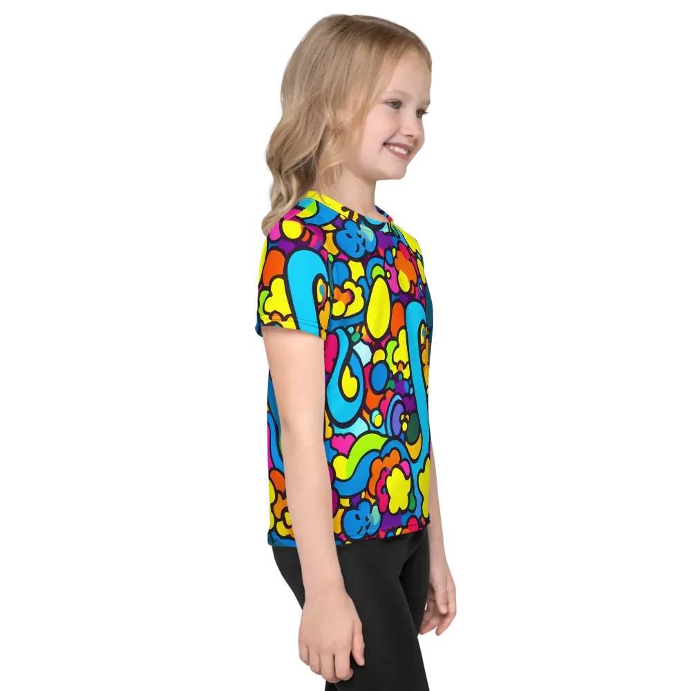 Pop Playland on Kids Crew Neck T-Shirt — Right
