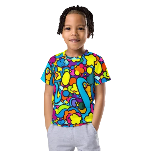 Pop Playland on a Kids Crew Neck T-Shirt