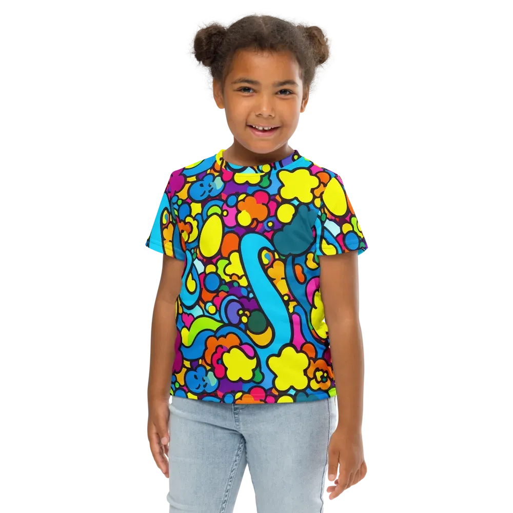 Pop Playland on Kids Crew Neck T-Shirt — Front