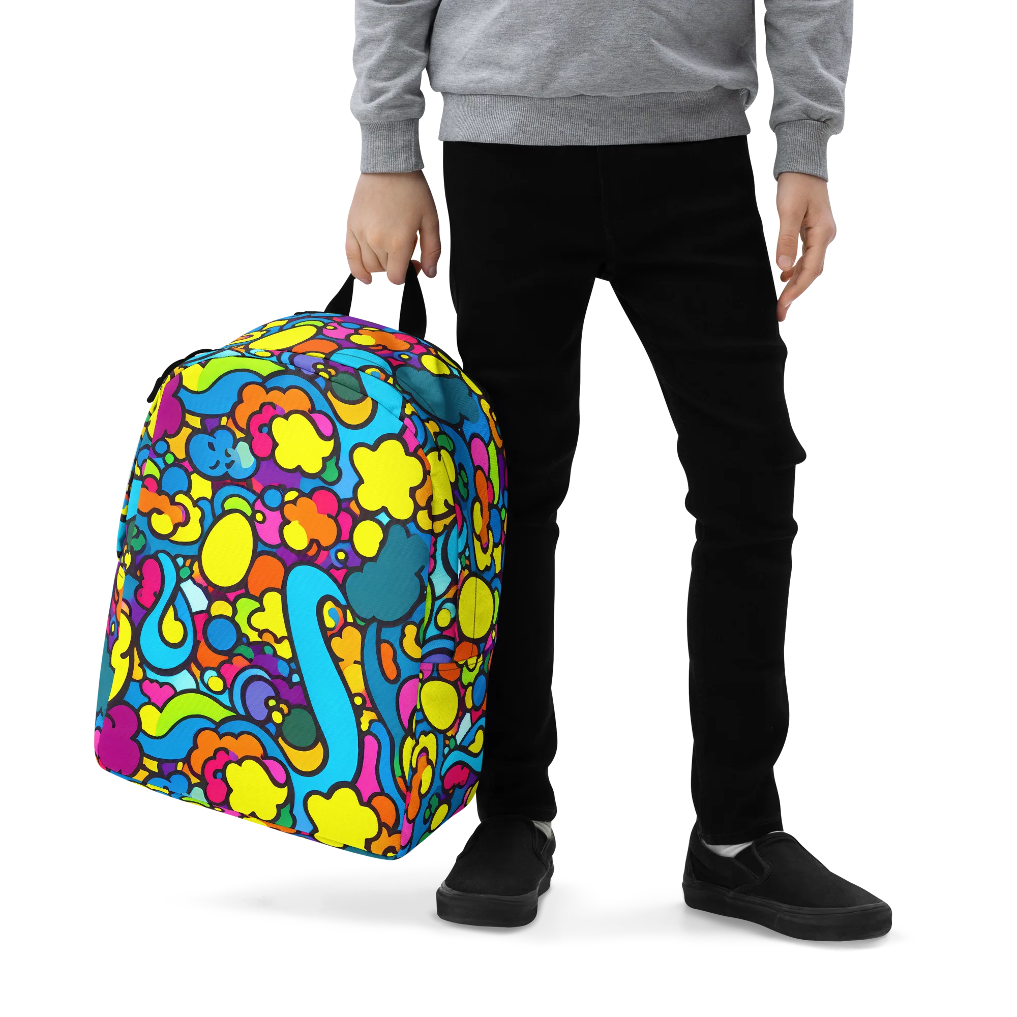 Pop Playland on Minimalist Backpack — Zoomed-in