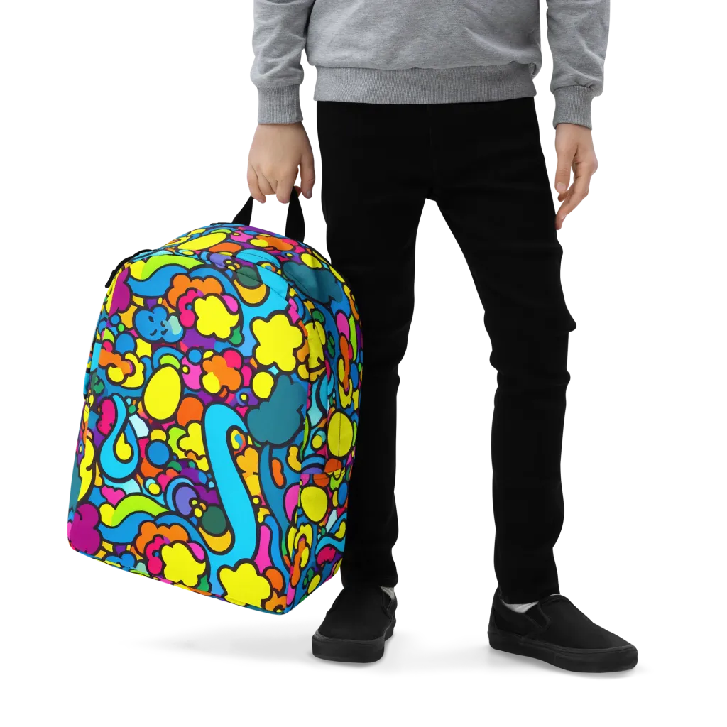 Pop Playland on Minimalist Backpack — Zoomed-in