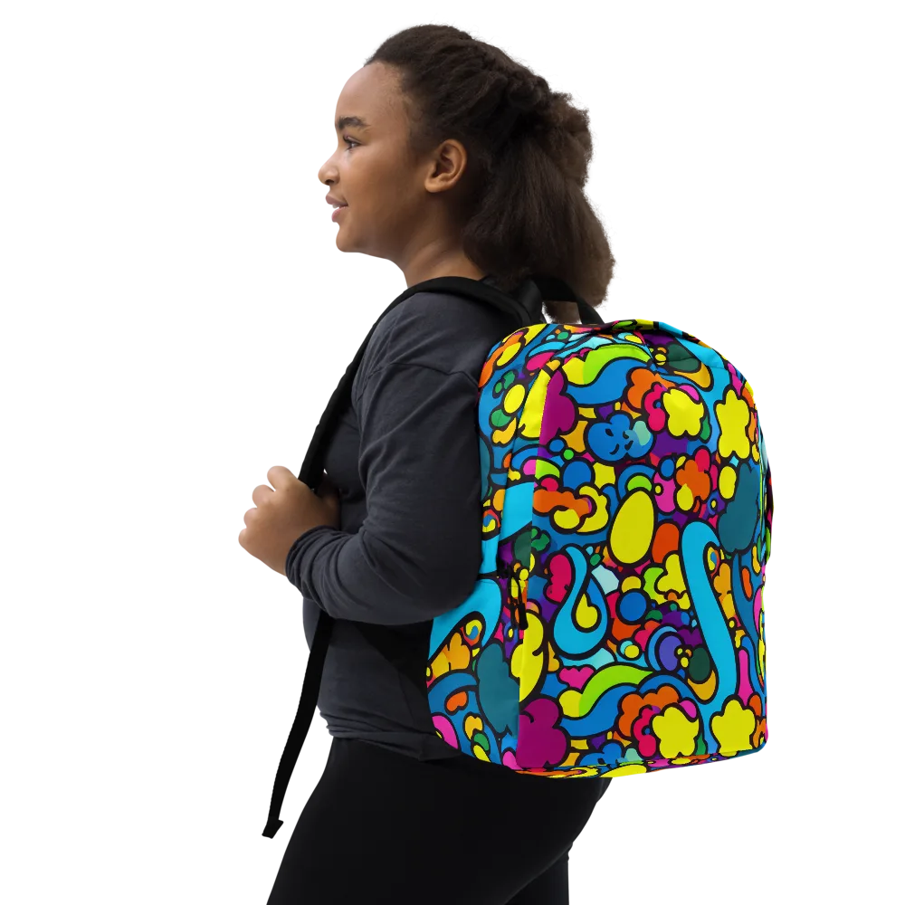 Pop Playland on Minimalist Backpack — Right Front