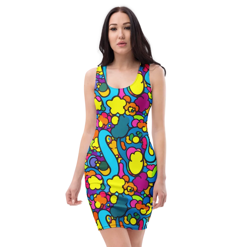 Pop Playland on Bodycon Dress — Front