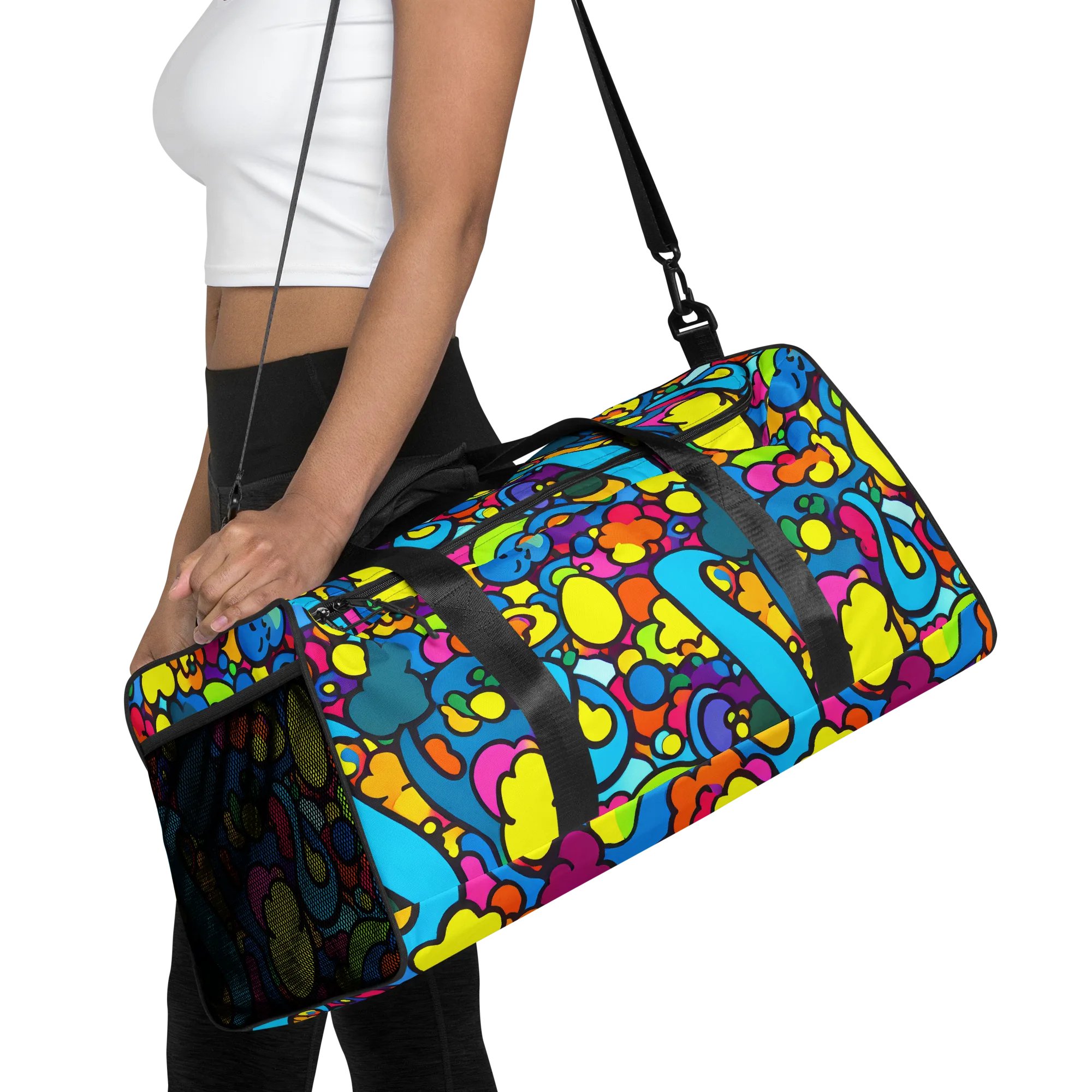 Pop Playland on Duffle Bag — Front