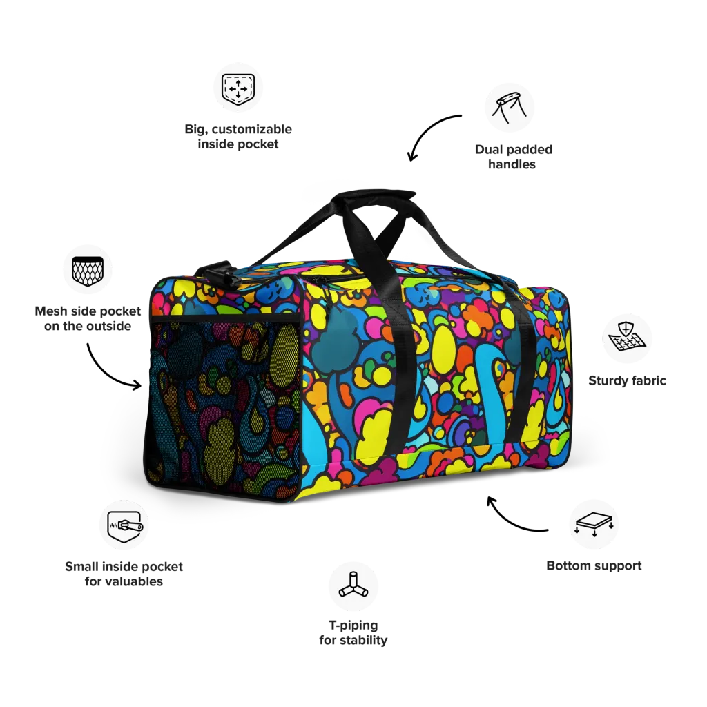 Pop Playland on Duffle Bag — Right Front