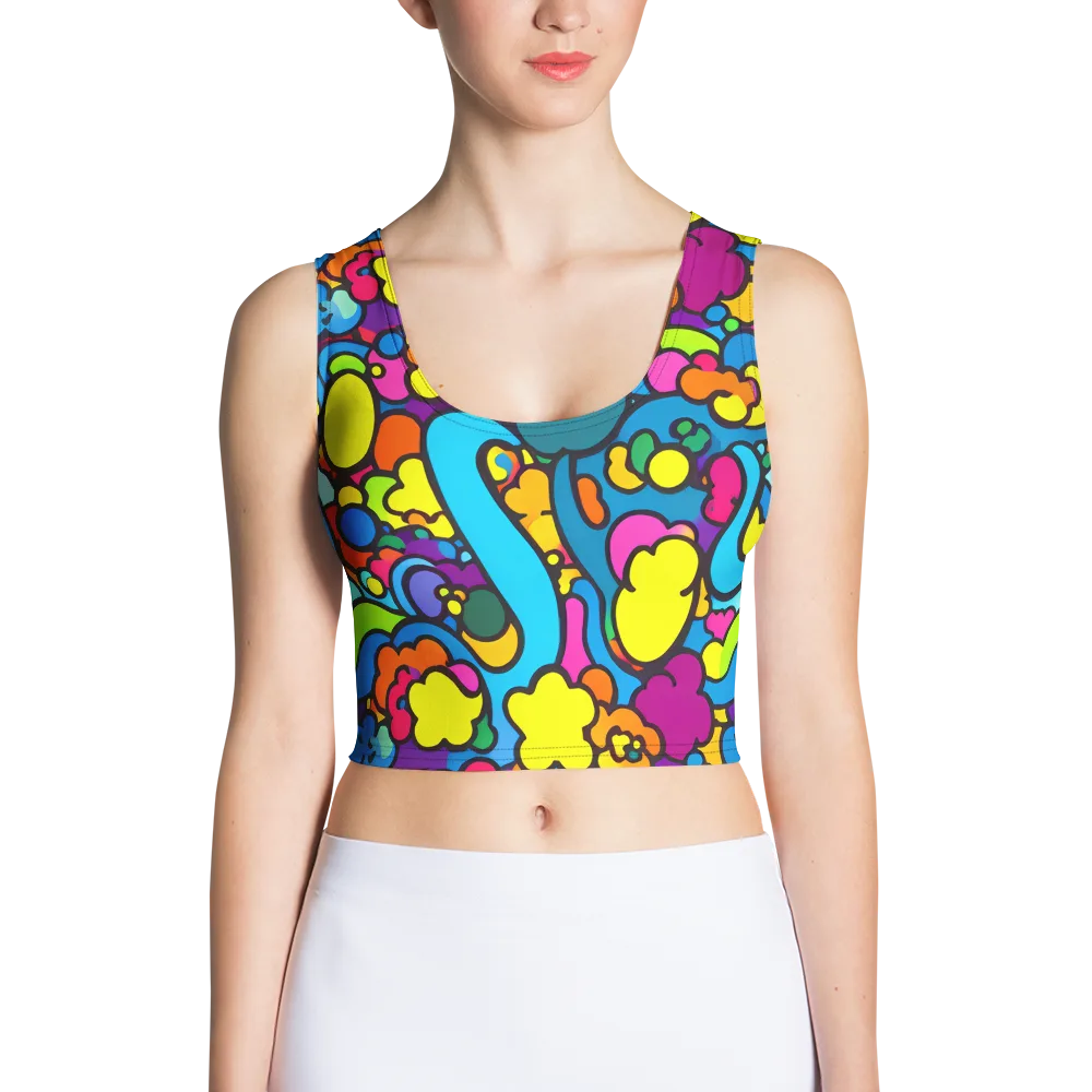 Pop Playland on Crop Top — Front