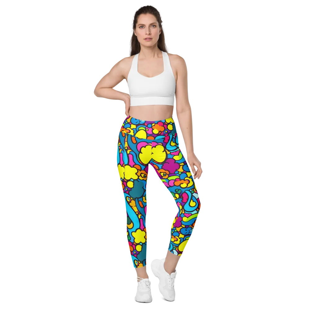 Pop Playland on Leggings with Pockets — Front