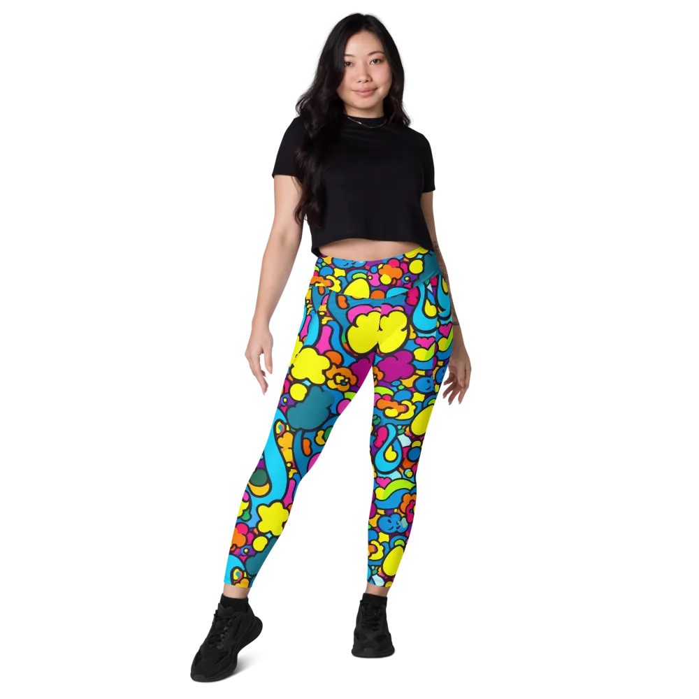 Pop Playland on Leggings with Pockets — Front