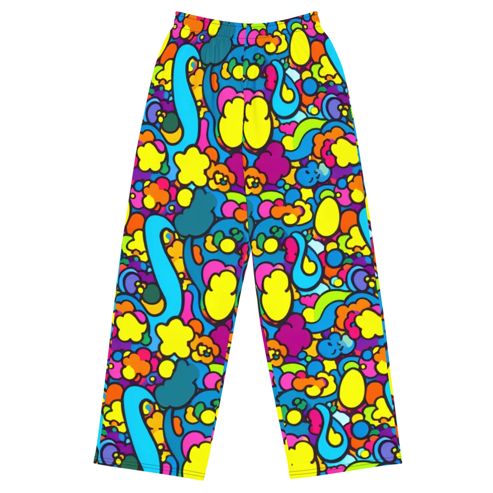 Pop Playland on Wide-Leg Pants — Front
